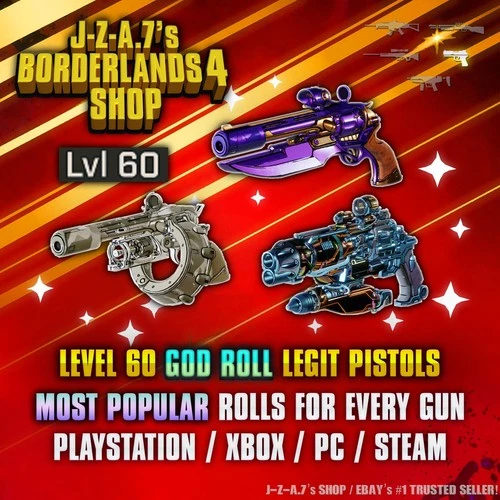 Borderlands 4✨LEGENDARY PEARLESCENT LVL 60 PISTOL  BL4 GUNS, GEAR ✅PC-PS-XBOX✨