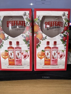 Beefeater London Gin - Paar große Ballon Cocktail / Gin Gläser - Neu verpackt