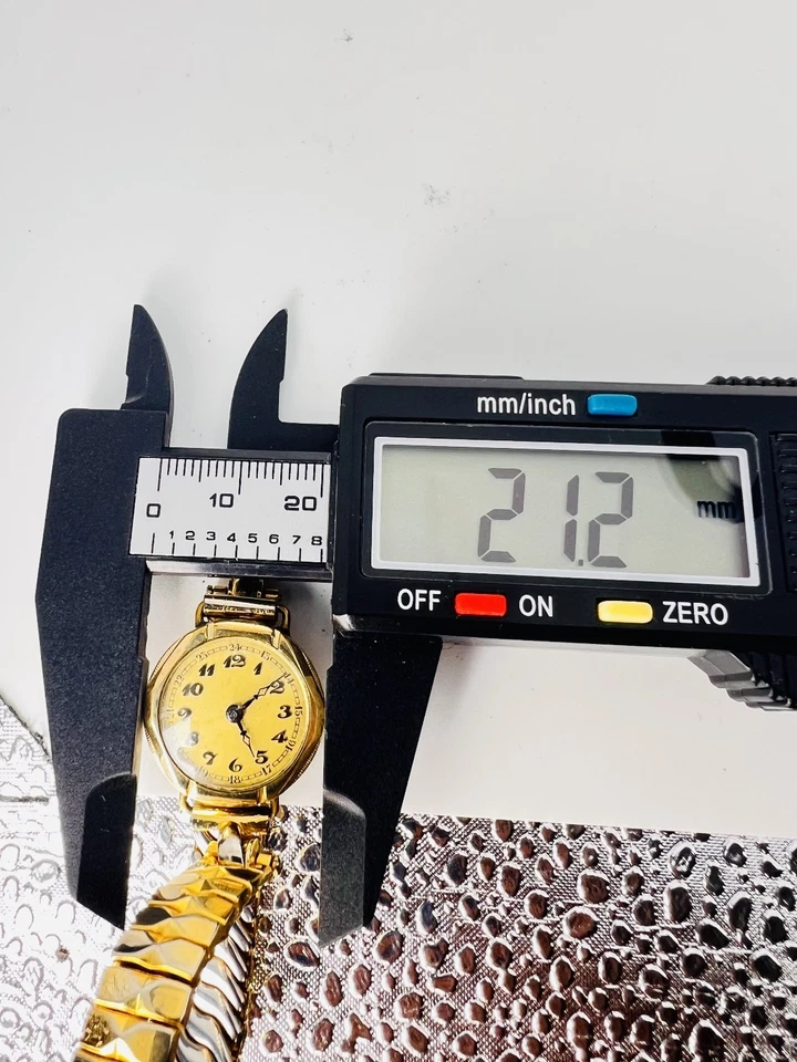 Vintage ART DECO, vergoldete Armbanduhr, Handaufzug, Damenuhr - Bild 3 von 3