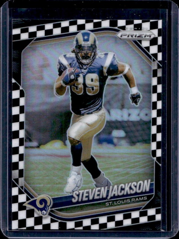 2025 Panini Prizm Steven Jackson Black & White Checker #289 Rams
