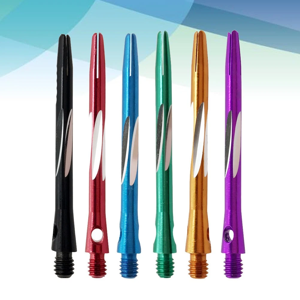 6 Pcs Alloy Dart Shafts Aluminum Medium 48mm Thread Professional Dart Rod - Picture 1 of 12