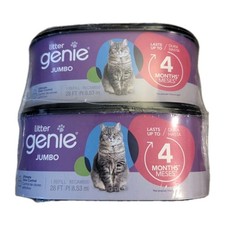 Litter Genie Refill Bags Jumbo 2-Pack Up to 8 Months of Supply in 2cartridge Cat