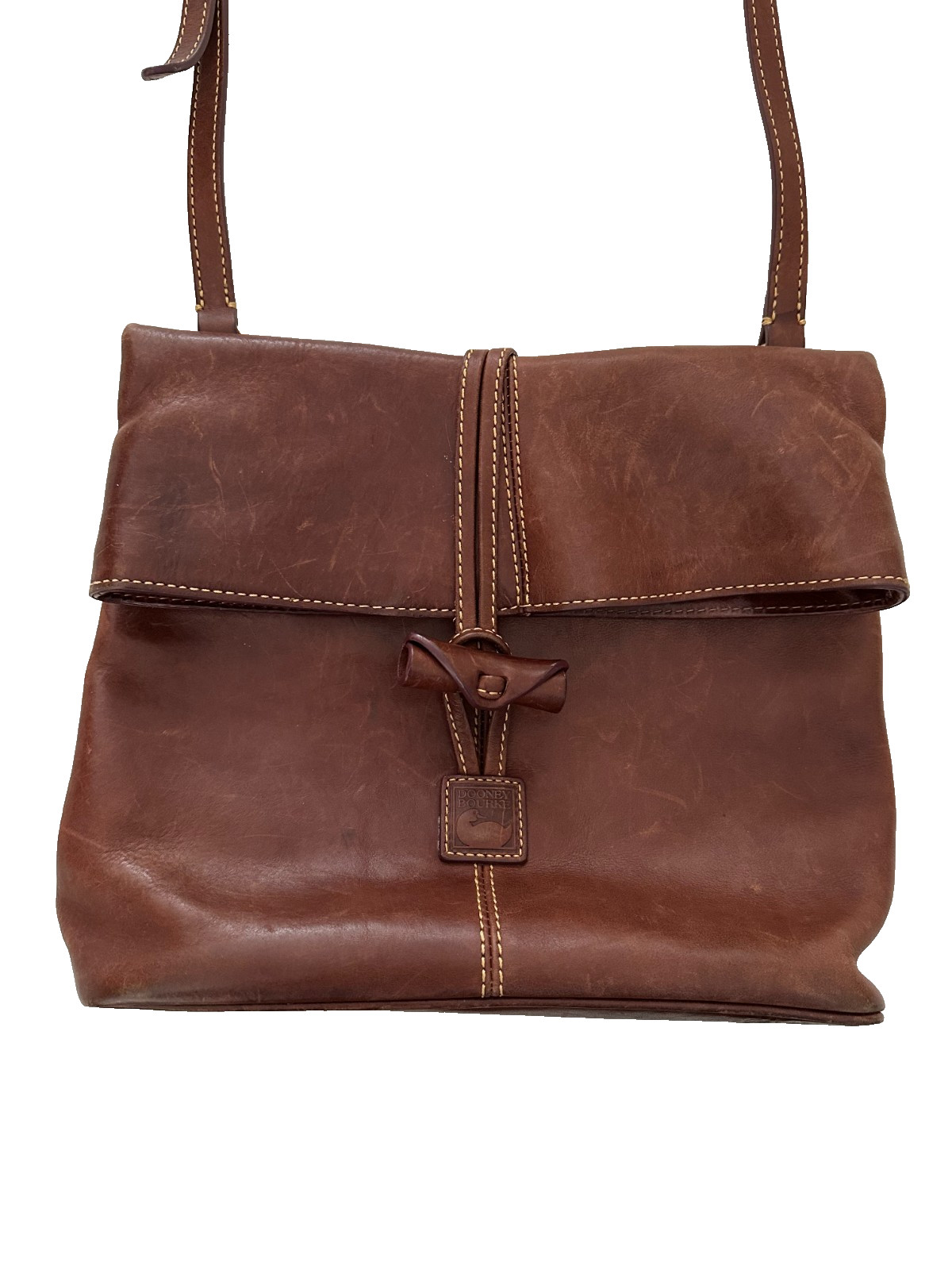 Dooney & Bourke Brown Medium Toggle Crossbody VGUC - image 3