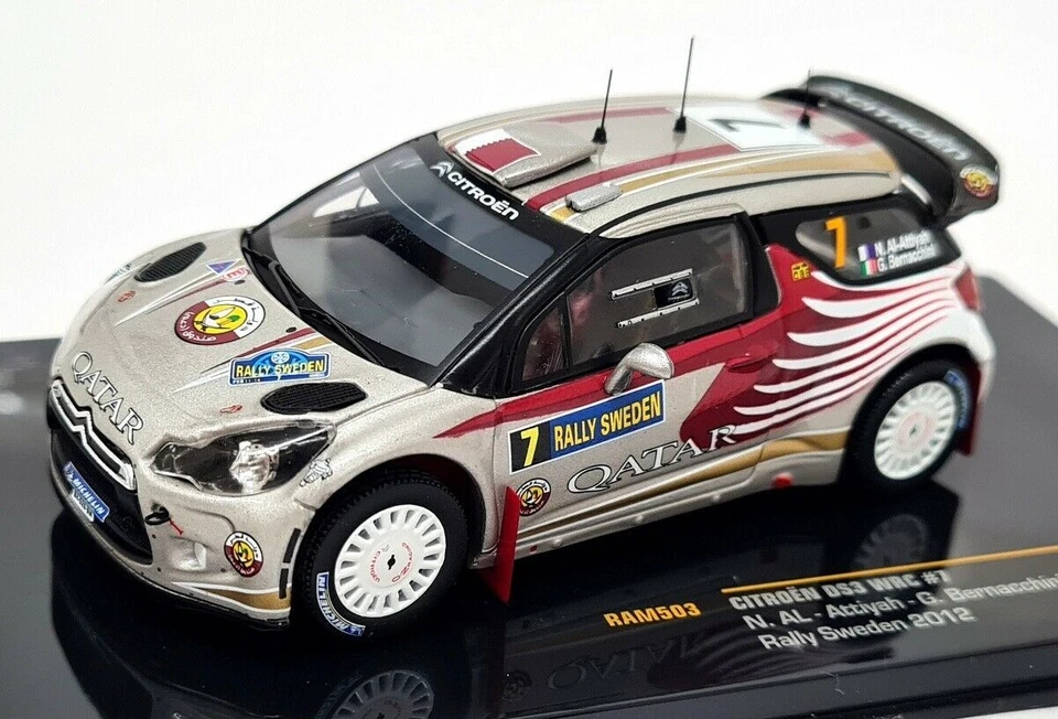 Ixo 1/43 - Citroen DS3 WRC #7 Rally Suecia 2012 Diecast Model Car RAM503 Foto 3 de 4