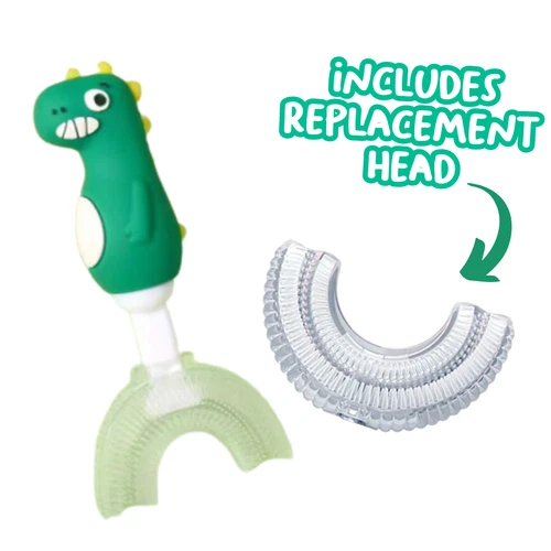 Cheeky Dinosaur U-Shaped Sensory Toothbrush with Extra Replacement Head - Picture 6 of 11