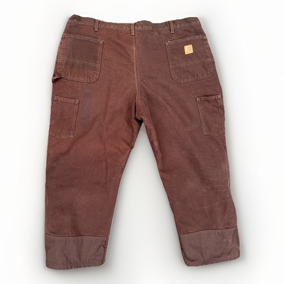 Carhartt Double Knee Insulated Duck Canvas Pants Men s 46 (46x28) Brown B194 DKB