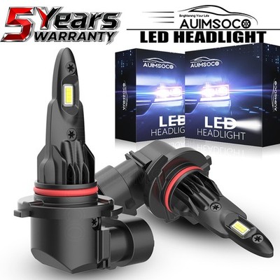 For GMC C2500 1990-2000 LED Headlight 9005 High Beam Bulbs 6500K White Bright