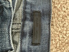 Pantalone Prada taglia 30 100% cotone jeans blu denim vestibilità classica donna elegante moderno