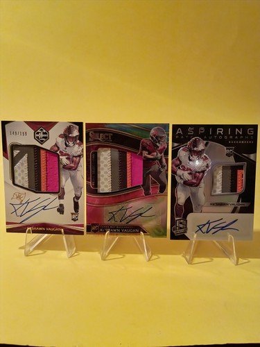 2020 Ke'Shawn Vaughn RPA 3-Card Lot Limited /199 Select tie-die /25 Spectra /99