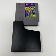Monster Party (Bandai, 1989) NES Nintendo Pins Cleaned Tested Authentic Sleeve