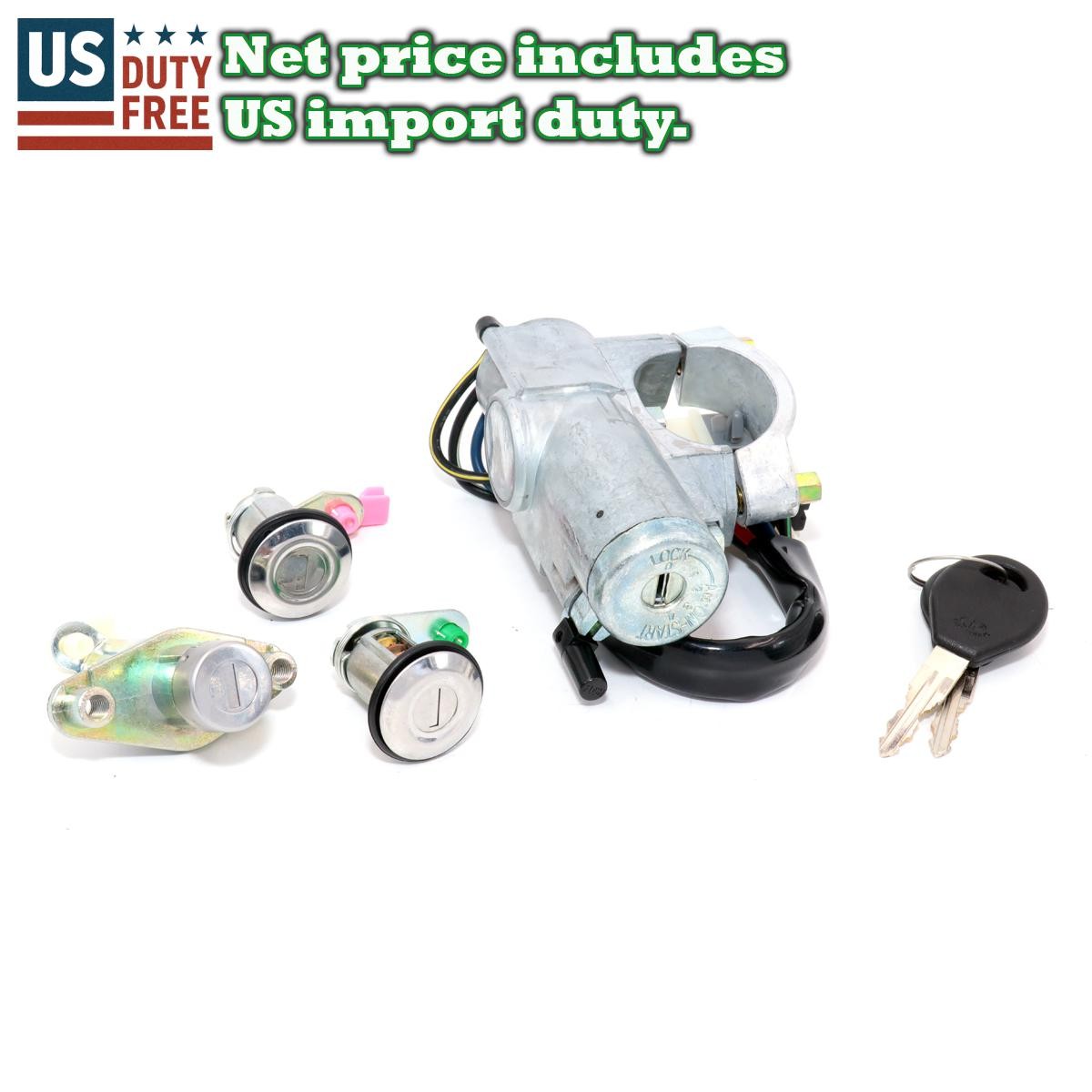 Ignition Switch Door Trunk Lock Set Fit 95-99 Nissan Sunny Sentra