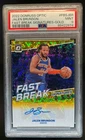 2022-23 Donruss Optic Jalen Brunson Fast Break Signatures Gold Auto #1/10 PSA 9