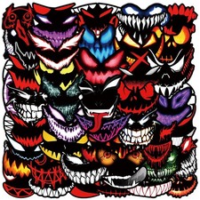 Mix 1050 Pc Horror Demon Face Luggage Laptop Notebook Sticker-no Duplicate