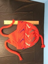 Vermont Originals HAND Crafted Knit 100 Wool Tie down earflaps Hat Ski Scene