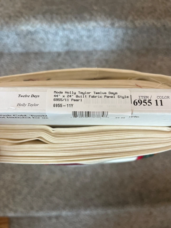 Tela Bolt 15 yardas Moda 12 días de Navidad de Holly Taylor Quilting Foto 2 de 3