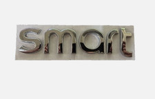 Smart Stemma logo scritta baule posteriore grigio cromato