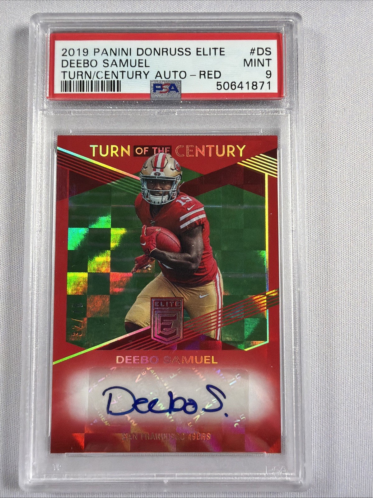2019 Panini Donruss Elite - Turn of the Century Autographs Deebo Samuel
