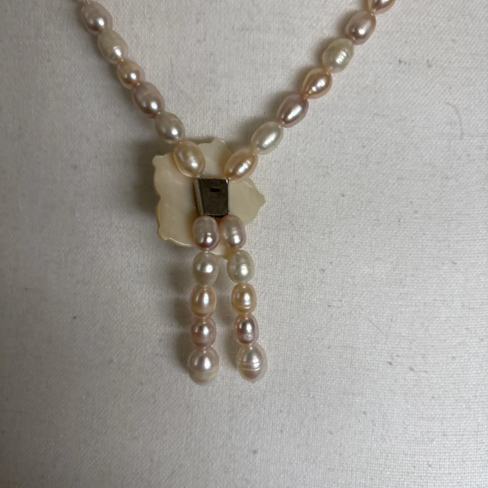 Розовый пресноводный, жемчуг перламутр ожерелье - Изображение 3 из 3