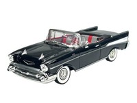 Motormax 1957 Chevy Bel Air Schwarz James Bond Dr.No 1:18 Die Cast Model Neu