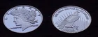 1 Coin.   1 gram .999 pure silver Liberty Coin.