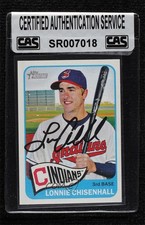 CAS Certified 2014 Topps Heritage Lonnie Chisenhall #357 Sealed Auto ow6