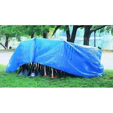 Multiple Use Tarp, 10 ft W x 20 ft L, Polyethylene, Blue ORS Nasco Anchor Brand