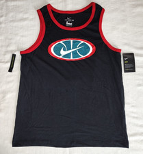 NWT The Nike Tee Dri-Fit Black Red Basketball Tank Top CT6119-011 Mens Medium M