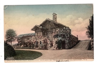 Swiss Chalet Bowling Alley at Daheim Millbrook New York Postcard NY