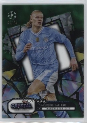 2023 Topps Crystal Premium UEFA Champions League Green /75 Erling Haaland #9 7y2
