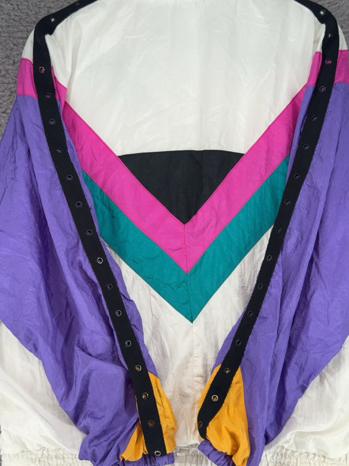 90s Active Code Colorblock Windbreaker Men L Grom… - image 8