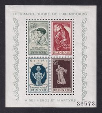 LUXEMBOURG 1946 Charity Sheet SG MS478a MH/* (CV £44)