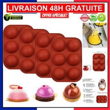 Moules Chocolat en Silicone Alimentaire - 4 Pièces, Idéal pour Créations Sucrées