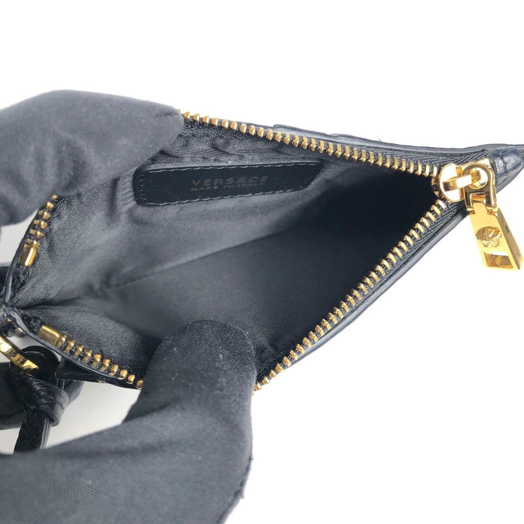 Versace Medusa Wallet Coin Case Black Unisex with Detachable Strap Used thumbnail 10
