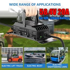 48V 20A 58.4V Lithium Battery Charger for LiFePO4 Lithium Battery Fast Charging