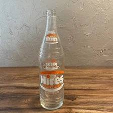 Hires Root Beer Bottle 1 Pint 10 Oz 1960s Evanston Illinois Vintage