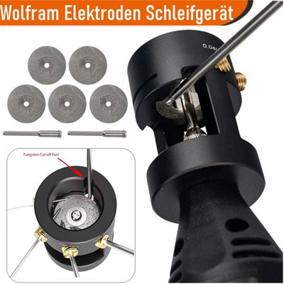 Wolfram Elektroden Schleifgerät Schleifkopf Mehrwinkelschleifen WIG Werkzeug DE.