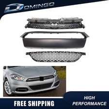 New Front Bumper Cover Molding Grille Set For 2013 2014 2015 2016 Dodge Dart New Front Bumper Cover Molding Grille Set For 2013 2014 2015 2016 Dodge Dart
