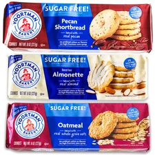 Voortman Sugar Free Cookies - Variety Pack - Oatmeal (1, 8oz packs) - Iced Al...