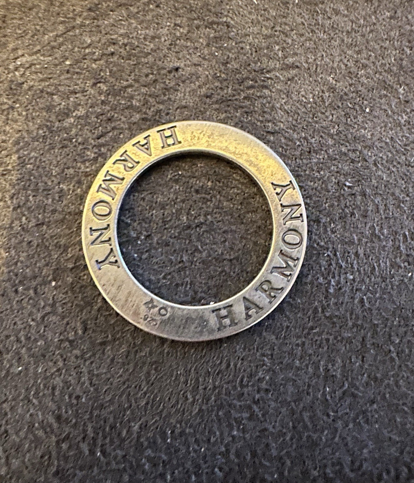 Harmony Affirmation 925 Solid Sterling Silver Cir… - image 1