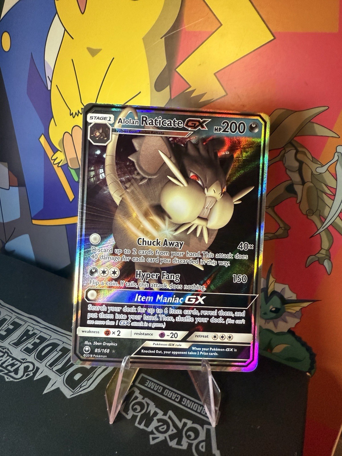 Alolan Raticate GX 85/168 Celestial Storm NM Ultra Rare Pokemon Card