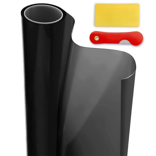 Car Window Tint Film for Auto Sun Shade Roll 20% VLT Black Universal Fit Widt...