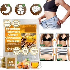 Turmeric, Ginger, Cinnamon Tea Bags, 100 Natural  No Additives  Caffeine Free