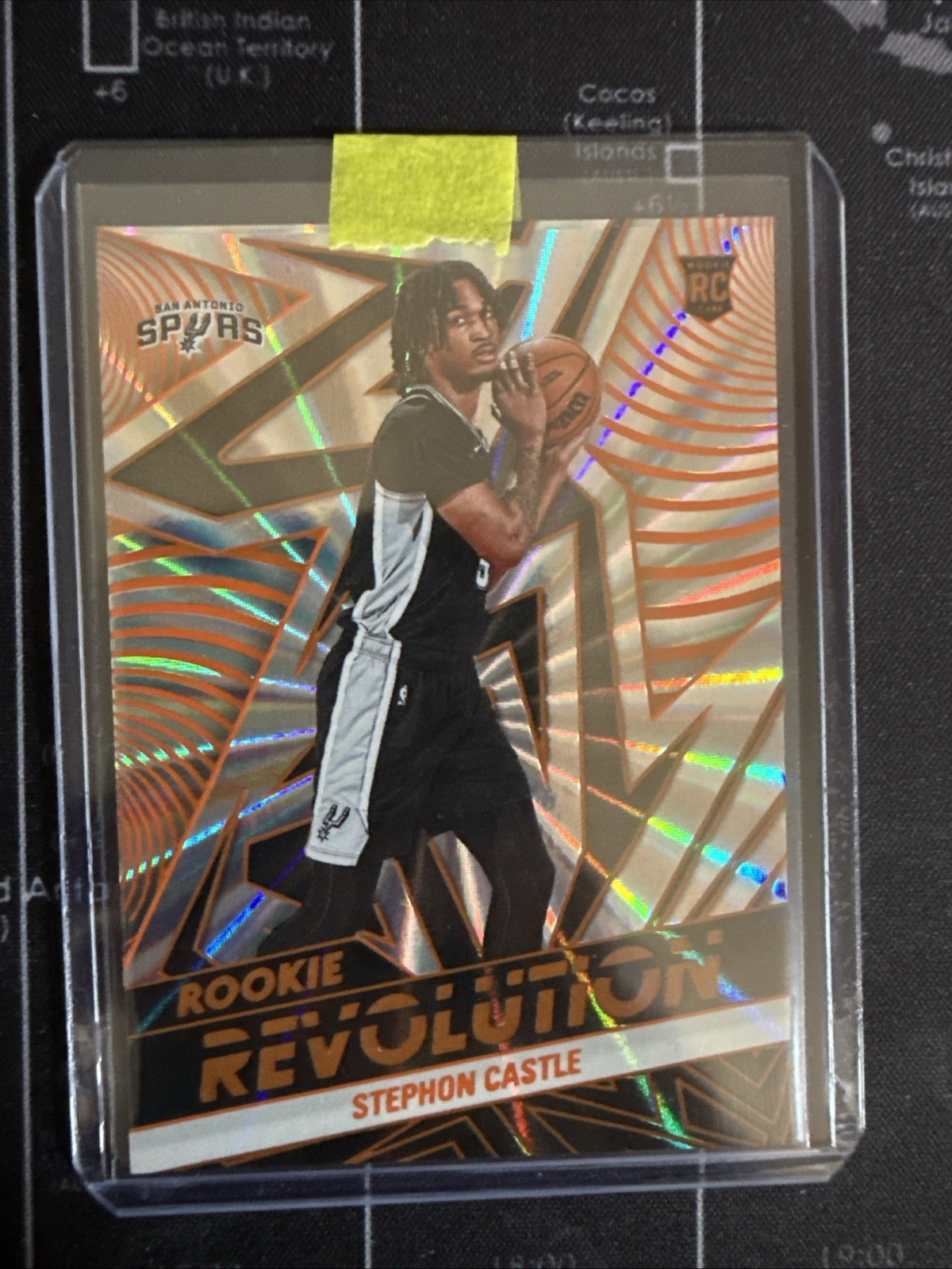 2024-25 Panini Revolution Stephon Castle #116 Sunburst Rookie /75 Spurs