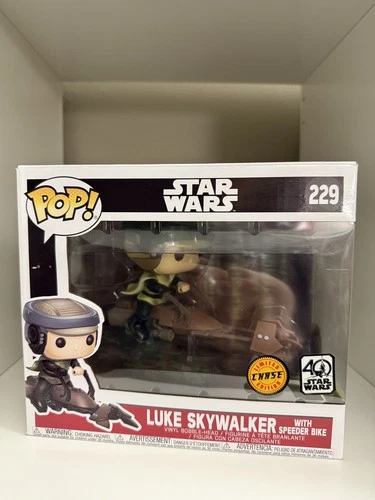 Funko Pop! Star Wars 229 Luke Skywalker + Speeder Bike CHASE 40th Anniversary