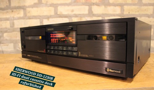 Sherwood DD -1230R HI-FI dual cassette deck SERVICED Full-functional 
