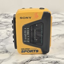 Sony Walkman WM-AF59 Yellow Sports FM/AM Radio Cassette Player PARTS / REPAIR 