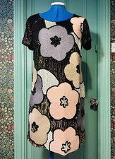 French Connection “Fauna Fantasy” Sequin Embellished Floral Shift Dress - Size 8