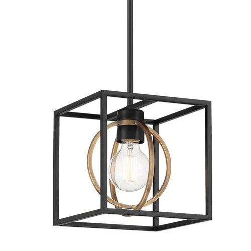 Designers Fountain D276M-8P Kew Gardens 9"W Mini Pendant - Black - Picture 1 of 3