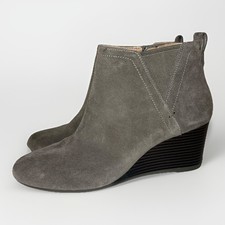 VIONIC Women's Paloma Gray Wedge Ankle Booties Weather Resistant Boots SIZE 9
