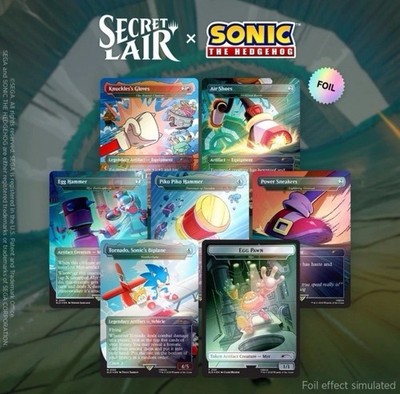 MTG Secret Lair SONIC FOIL Set Turbo Gear Chasing Adventure Magic SEGA SEALED